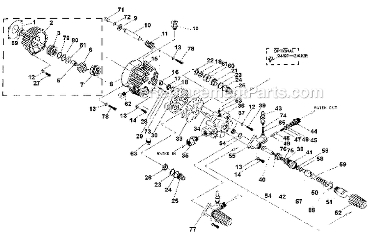 Page C Diagram and Parts List for 9898-2  Briggs and Stratton Pressure Washer